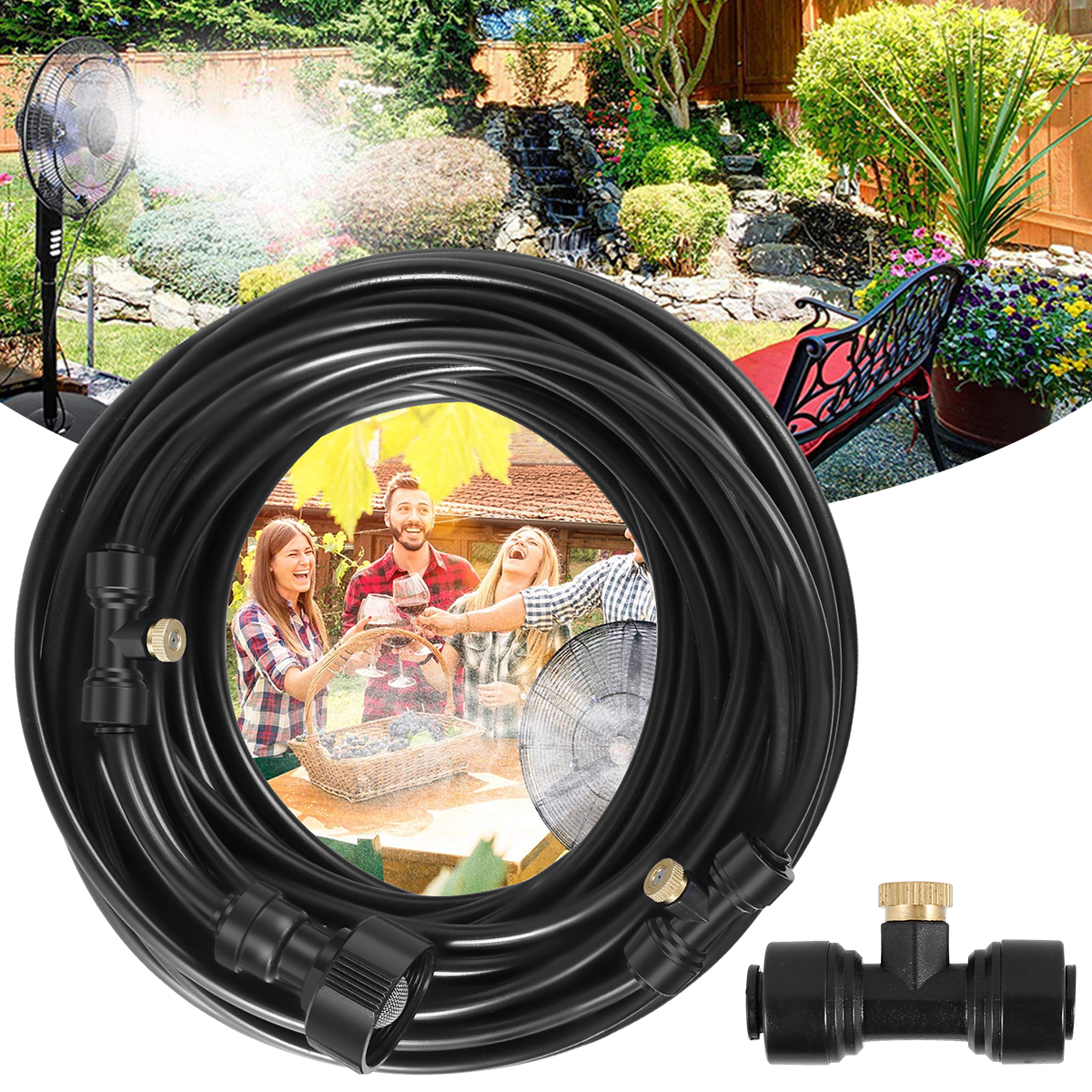 Misting Cooling System 50 FT Misting Hose + 18 Brass Mist Nozzles + 20