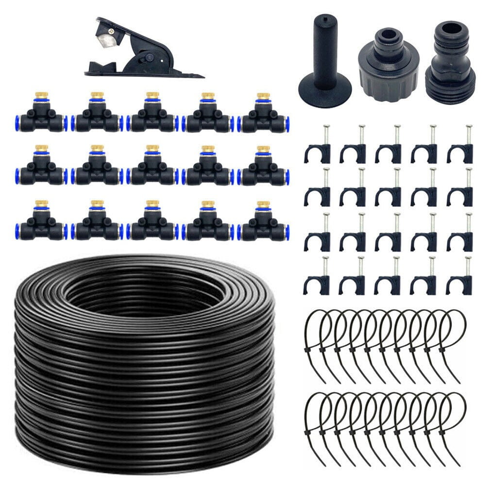 Adjustable Emitter Kit 50ft Drip Irrigation Kit - Automatic Garden ...