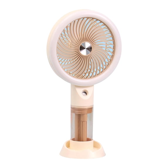 Misting Fan With Light, Rechargeable Handheld Fan, USB Spray Cooling Fan, Three Speed Portable Fan, 50ml Water Tank Fan, Desktop Travel Mini Fan, Outdoor Personal Fan