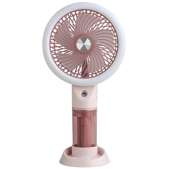 Misting Fan With Light, Rechargeable Handheld Fan, USB Spray Cooling Fan, Three Speed Portable Fan, 50ml Water Tank Fan, Desktop Travel Mini Fan, Outdoor Personal Fan