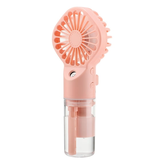 Misting Fan Portable Handheld Fan, 800 mAh Hand Held Mist Fan Rechargeable, 4 Speed Small Mister Fan for Men Women Travel Home Outdoor, Pink