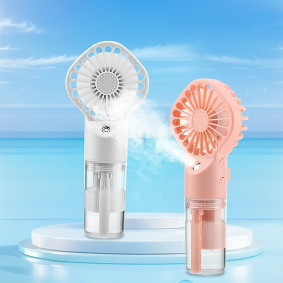 Misting Fan Portable Handheld Fan Mister, 800 mAh Water Mist fan Rechargeable, Hand Held Fan Mister, 4 Speed Small Personal Mister Fan for Men Women Travel Home Outdoor,Pink