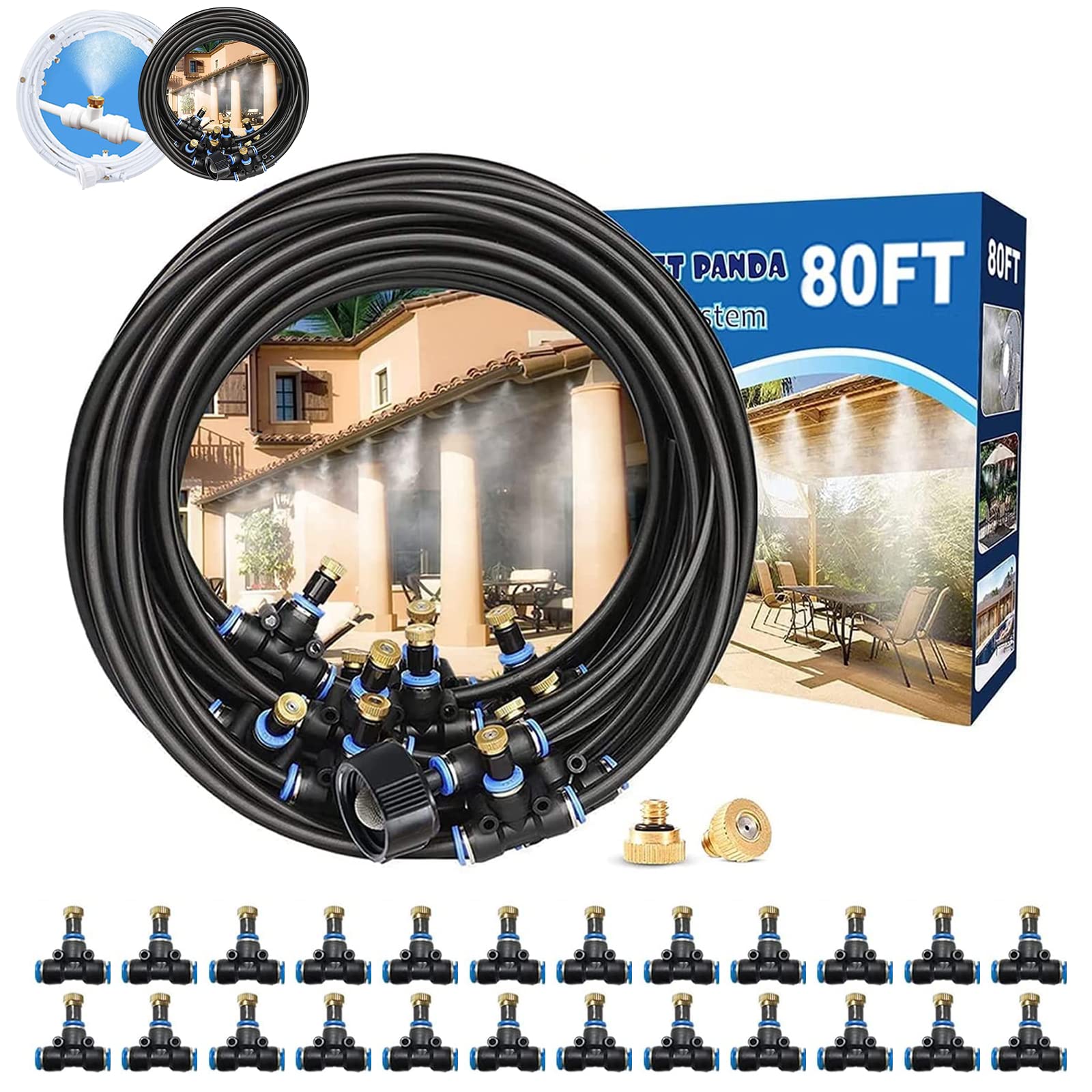 Misting System Patio YPF5 80Ft (24M), Water Mister Cooling Outdoor
