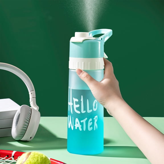 Misting Water Bottle 2 in 1,650ml Large Capacity Leak Proof Sports Bottle,Wide Mouth with Spray Function,Perfect for Gym,Cycling,Mountaineering,and Outdoor Activities