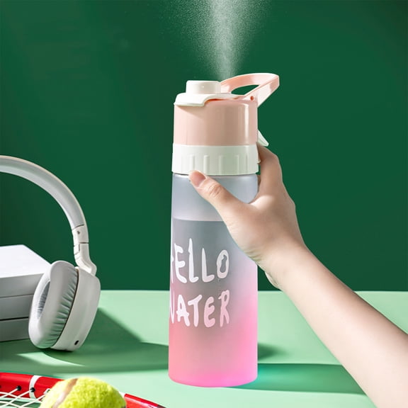 Misting Water Bottle 2 in 1,650ml Large Capacity Leak Proof Sports Bottle,Wide Mouth with Spray Function,Perfect for Gym,Cycling,Mountaineering,and Outdoor Activities