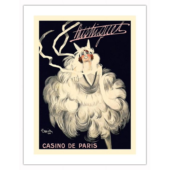 Mistinguett at the Casino De Paris in La Revue Nouvelle - Vintage Cabaret Casino Poster by Leonetto Cappiello c.1920 - Bamboo Fine Art 290gsm Paper (Unframed) 17x22in