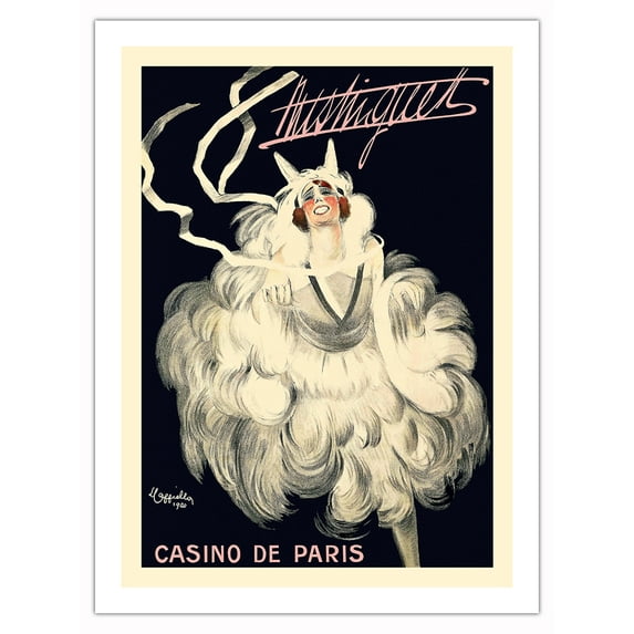 Mistinguett at the Casino De Paris in La Revue Nouvelle - Vintage Cabaret Casino Poster by Leonetto Cappiello c.1920 - Fine Art Matte Paper Print (Unframed) 24x32in