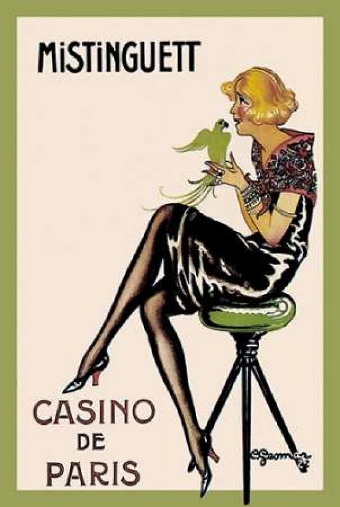 Mistinguett - Casino de Paris 1922 Canvas Art - Charles Gesmar (20 x 28)