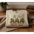 thumbnail image 1 of Mistle-Toad Sweatshirt Embroidered Funny Christmas Frog Design Holiday Gift for Animal Lovers Cozy Festive Apparel, 1 of 4