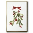thumbnail image 1 of Mistletoe Bow I - Framed Gallery Wrapped Holiday Canvas - 17 x 25 - Gold Frame, 1 of 8