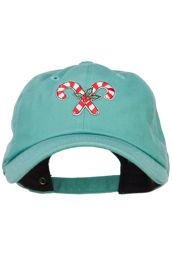 Mistletoe Candy Cane Patched Unstructured Cap - Mint OSFM
