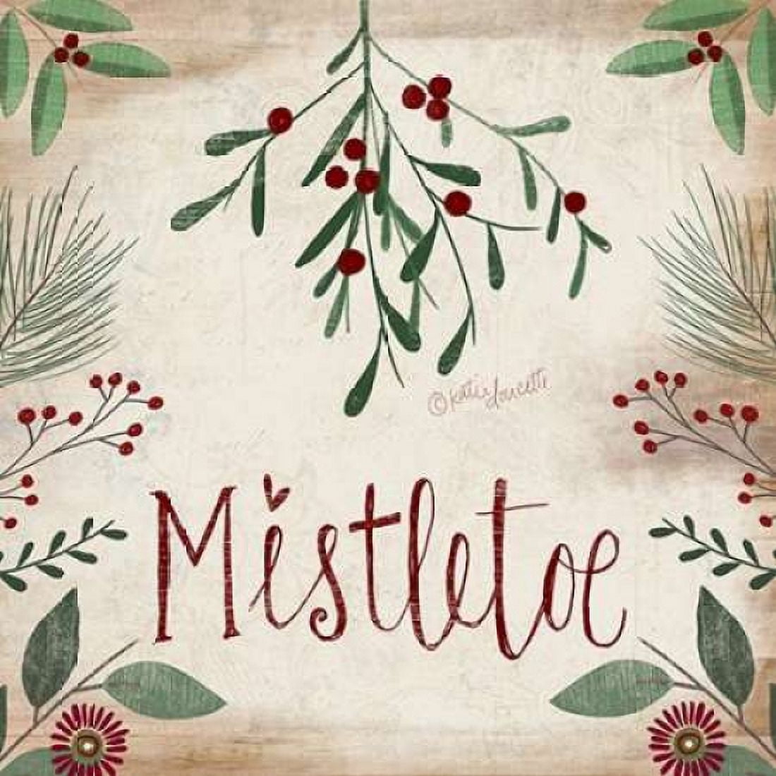Mistletoe Canvas Art - Katie Doucette (24 x 24)