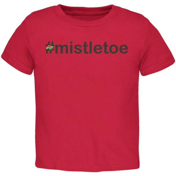 #Mistletoe Christmas Hashtag Red Toddler T-Shirt - 3T