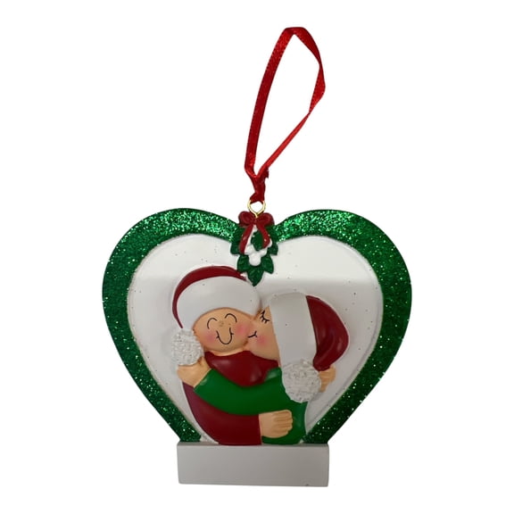 Mistletoe Couple Personalized Ornament, Couple Christmas Ornament-DO-IT-YOURSELF