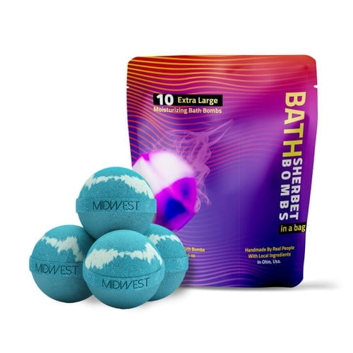 Mistletoe Kisses Luxury Bath Bombs -Set of 10 - Extra Large - 4.5oz