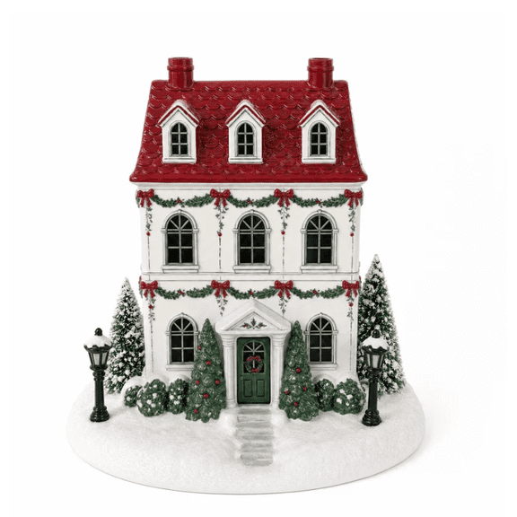 Mistletoe Lane - Diffuser, Holly Townhouse Christmas Village Oil Diffuser, Christmas Gift for Family Friends Kids, Holiday Home Fragrance