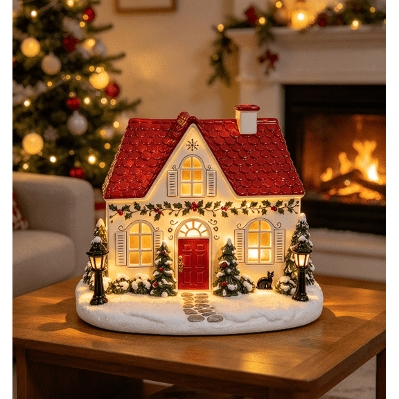 Mistletoe Lane - Diffuser, Whisker Cottage Whisper Quiet Aroma Diffuser with Color Changing Lights (Whisker Cottage)