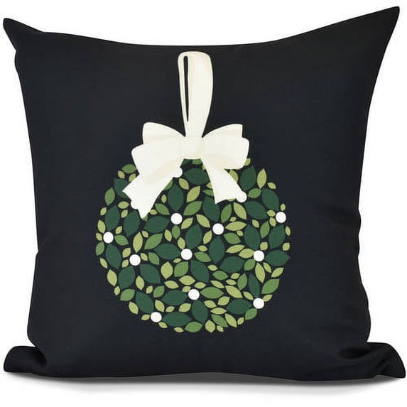 Mistletoe Me Floral Print Outdoor Pillow