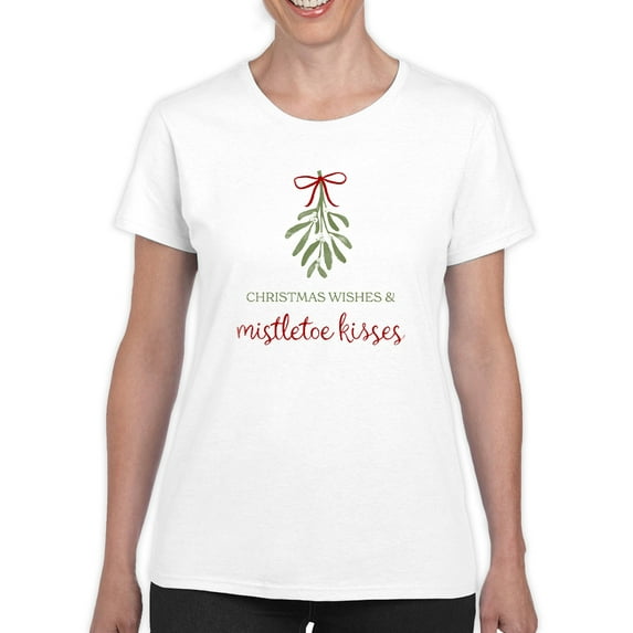 Mistletoe Wishes Ii T-Shirt Women -Victoria Barnes Designs, Female Medium