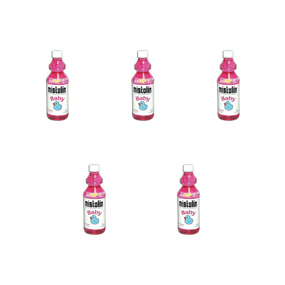 Mistolin Baby All-Purpose Cleaner, Hypoallergenic No-Rinse Formula,(5 X 15 fl oz )Bottles, 5 Pack