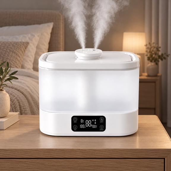 Mistvibe 6L Humidifier for Bedroom, Room & Home, Warm & Cool Mist Humidifier for Baby, Ultrasonic Aromatherapy, Customized Humidity for Sleep and Plants, Auto Shut-off