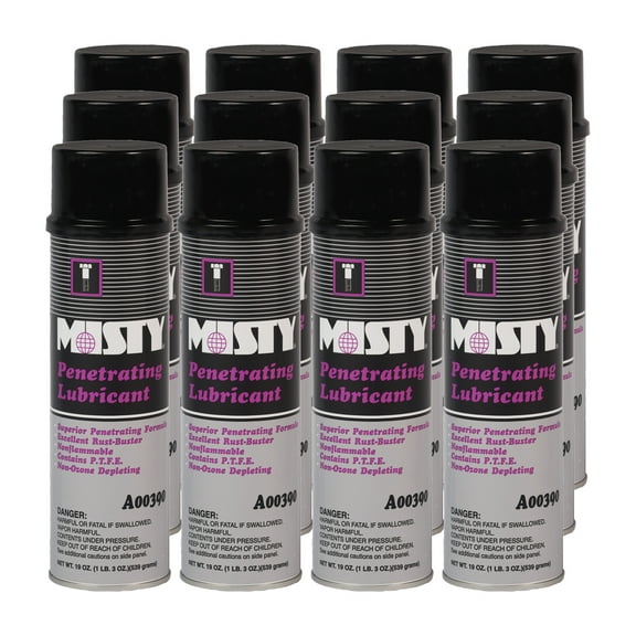 Misty Penetrating Lubricant - 19 oz (Case of 12) - 1002456 - Excellent Rust-Buster, Save Production, Maintenance, and Repair Time