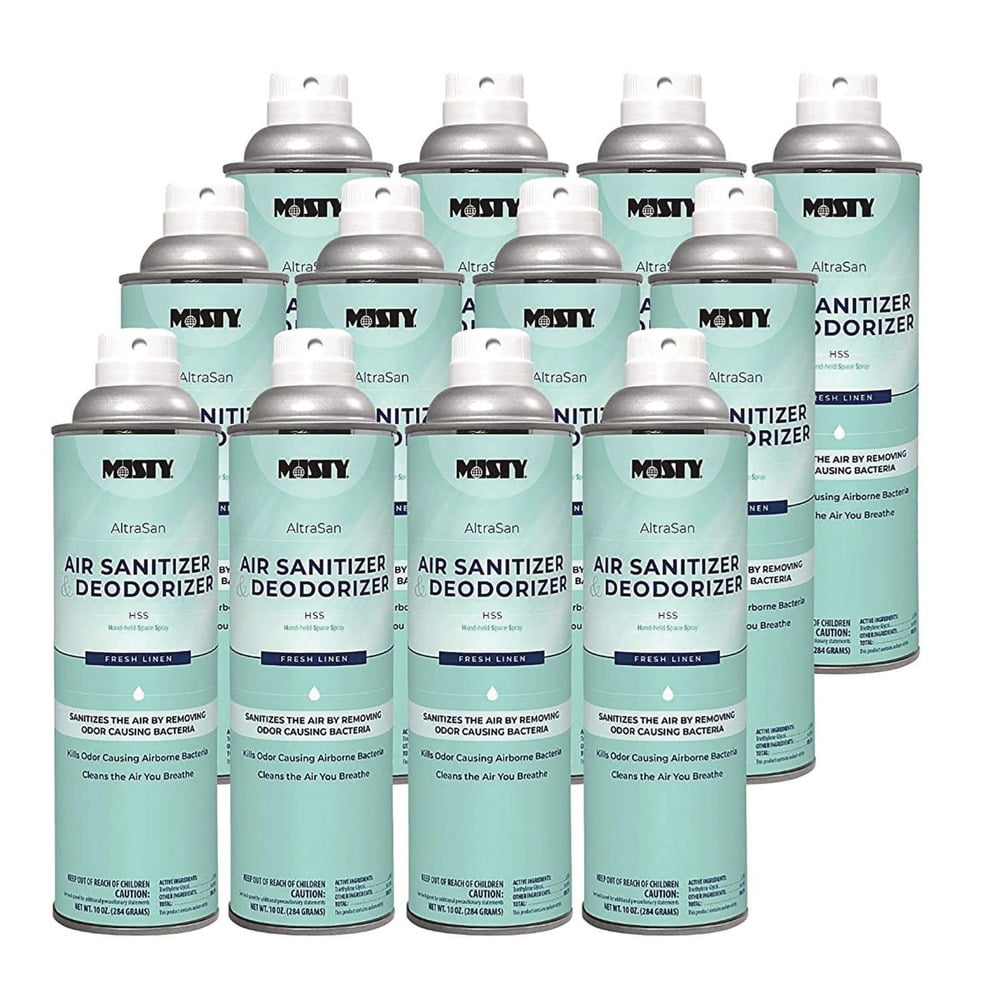 Handheld Air Sanitizer/Deodorizer, Fresh Linen, 10 oz Aerosol Spray, 12/Carton Handheld Air Sanitizer/Deodorizer, Fresh Linen, 10 oz Aerosol Spray, 12/Carton