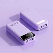 Misty 80000mAh Power Bank Fast Charging 22.5W USB C External Battery Pack for Cell Phone Purple
