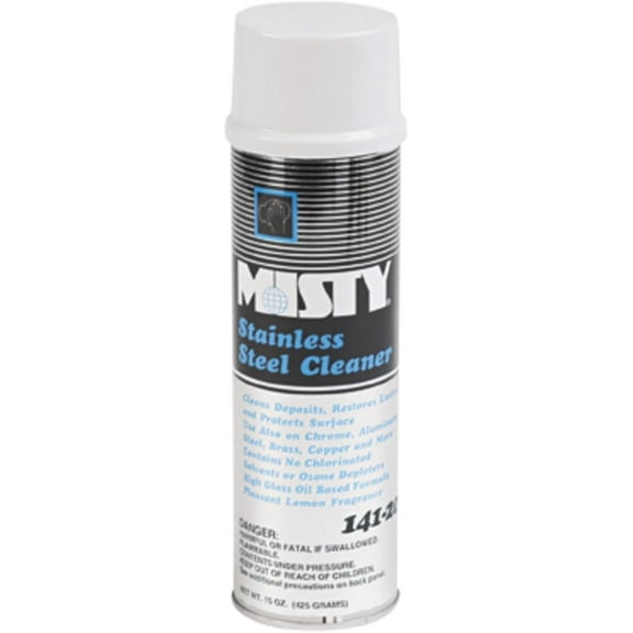 Misty A00141 15 oz Aerosol Can, Stainless Steel Cleaner (Case of 12)