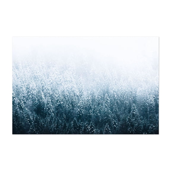 Misty Alpine Silence - Photography Forest Winter Snow Nature Woodland Scenic Wilderness Unframed Wall Art Print 4 x 6 inches
