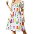thumbnail image 1 of Misty Colorful Watercolor Hand Drawn Popsicles Sleeveless Dress summer dress daily Dance dresses, 1 of 6