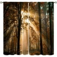 thumbnail image 1 of Misty Forest Blackout Curtains, Natural Landscape Dark Jungle Red Lawn Pattern Printed Curtains for Bedroom Living Room Insulation Curtains 55x63 Inch, 1 of 6