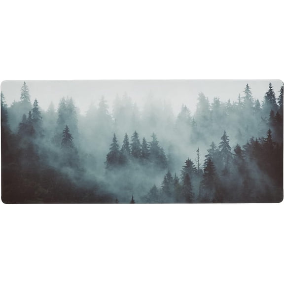 Misty Forest Large Gaming Mouse Pad Big Mousepad Mice Keyboard Mat with Non-Slip Rubber Base for Computer Laptop Home & Office, 31.5 X 15.7 inch