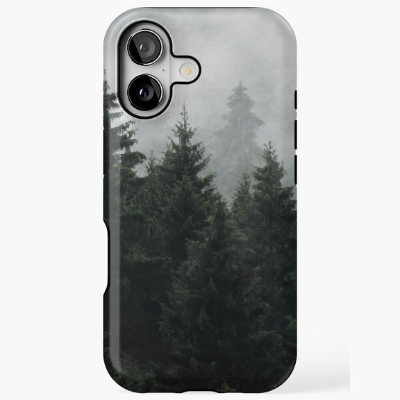Misty Forest Nature Art Phone Cover for iPhone 11 12 13 14 15 16 17 Pro Max