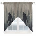 thumbnail image 1 of Misty Forest Swag Curtains for Kitchen/Bedroom/Living Room, Pine Trees Gray Foggy Vintage Rustic Scalloped Curtains 63 Inch Long, Rod Pocket Window Swag Topper Curtains Valances 2 Panels Set 36"x63", 1 of 8