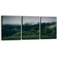 thumbnail image 1 of Misty Forest Wall Art Set of 3 - Framed Canvas Prints with Green Mountain Landscape Design - Perfect for Modern Home Decor - Ideal Wall Decor for Living Room Bedroom Bathroom and Office (12"x16"x3), 1 of 6