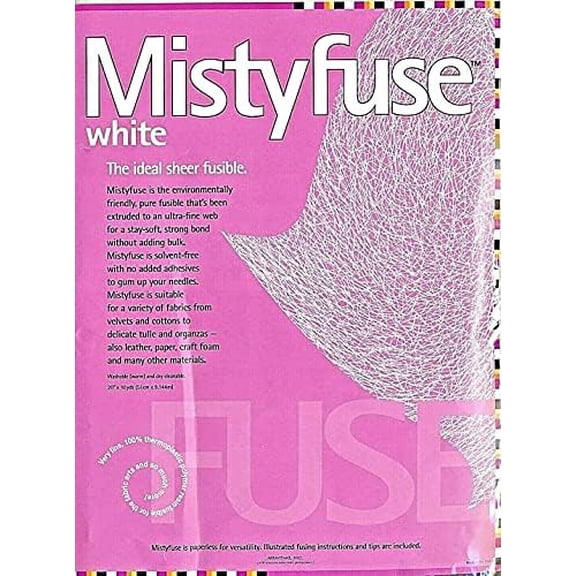 Misty Fuse 10 Yards White Sheer Fusible Webbing (1)$$Art & Craft