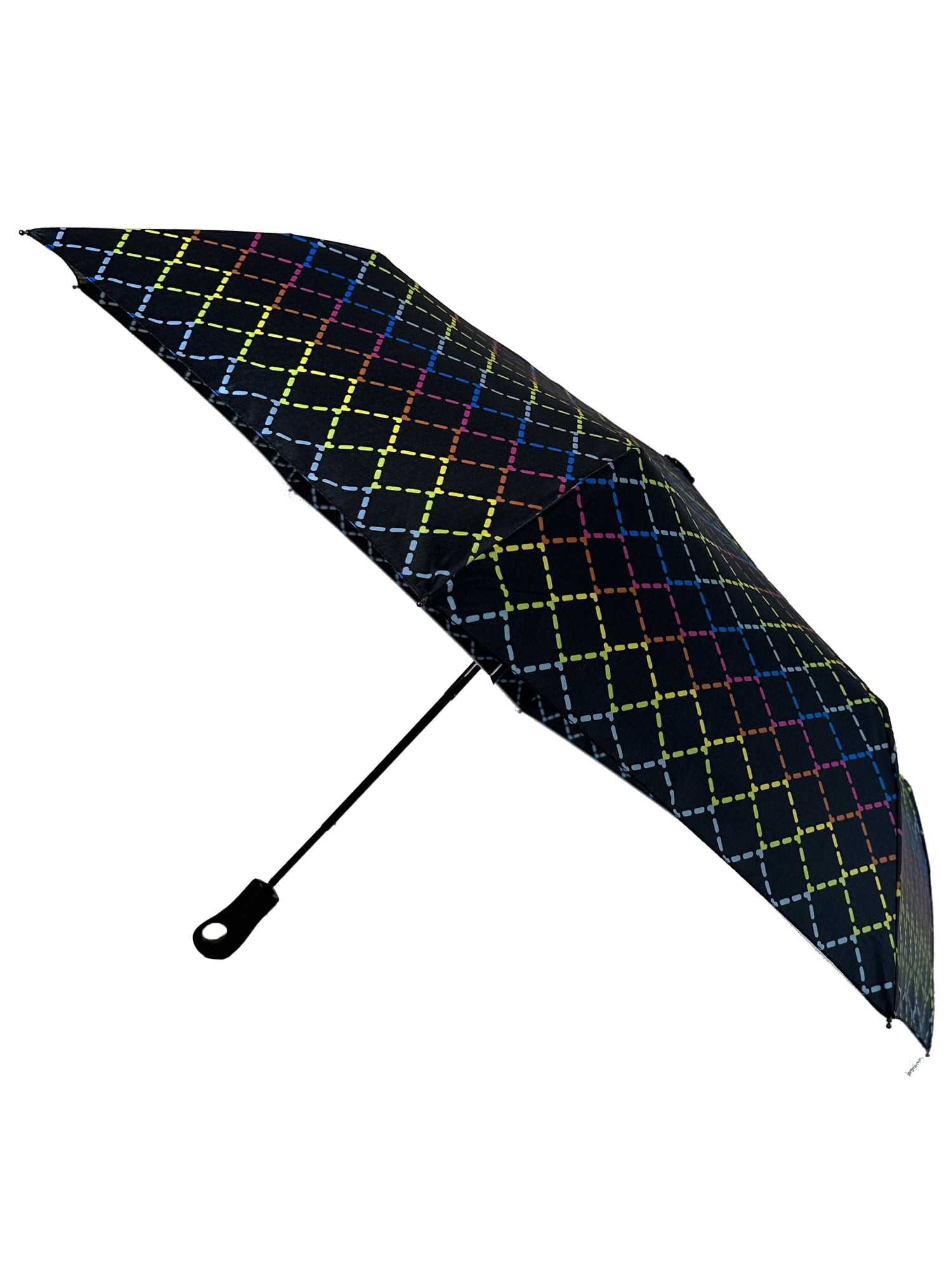 Misty Harbor 42" Automatic Open Rain Umbrella Black Multi-Color