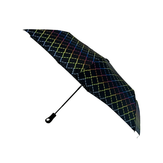 Misty Harbor 42" Automatic Open Rain Umbrella Black Multi-Color