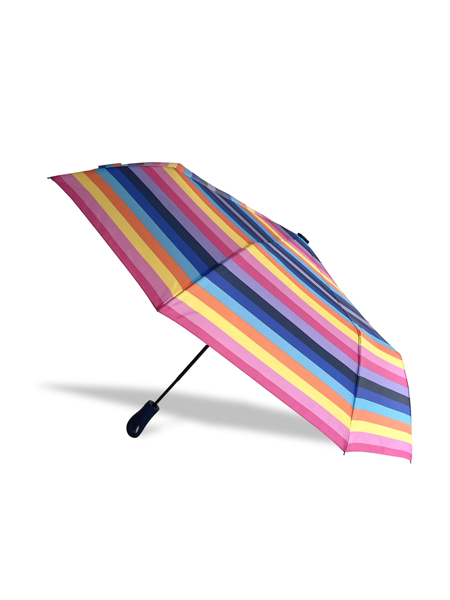 Misty Harbor 42" Automatic Open Rain Umbrella, Cherry Stripe