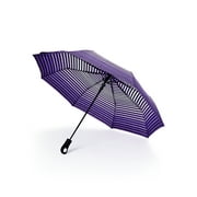 Misty Harbor 42" Automatic Open Rain Umbrella Purple Stripe