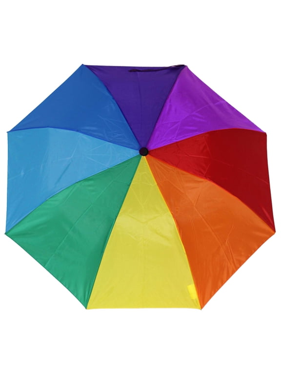 Automatic Open Folding Rain Umbrella, Rainbow