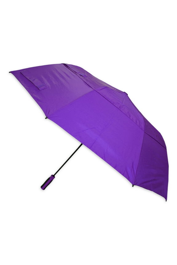 Automatic Open Two Person Rain Umbrella Bright Purple