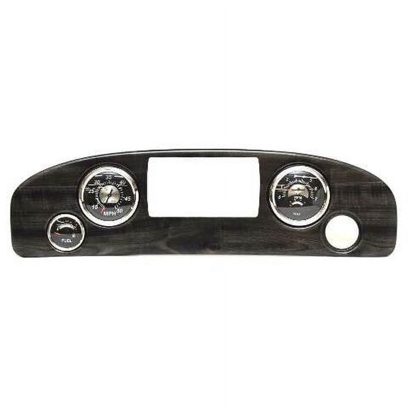 Misty Harbor Boat Gauge Panel F001866G18GPS | Black Sterling Gray Woodgrain