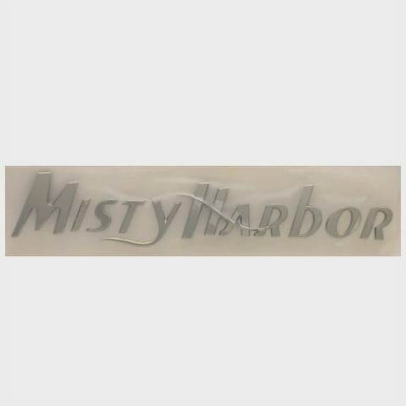 Misty Harbor Boat Raised Emblem Decal | Mirror 25 x 5 Inch Sticker