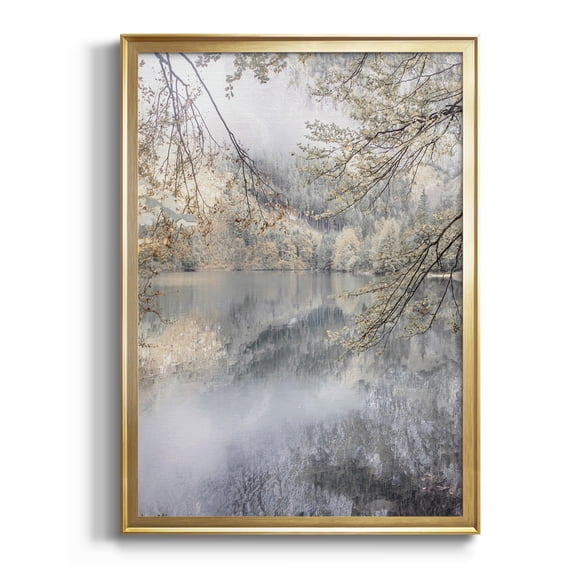 Misty Lake Premium Framed Print - Ready to Hang