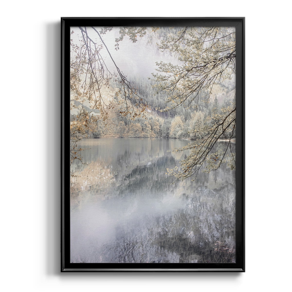 Misty Lake Premium Framed Print - Ready to Hang