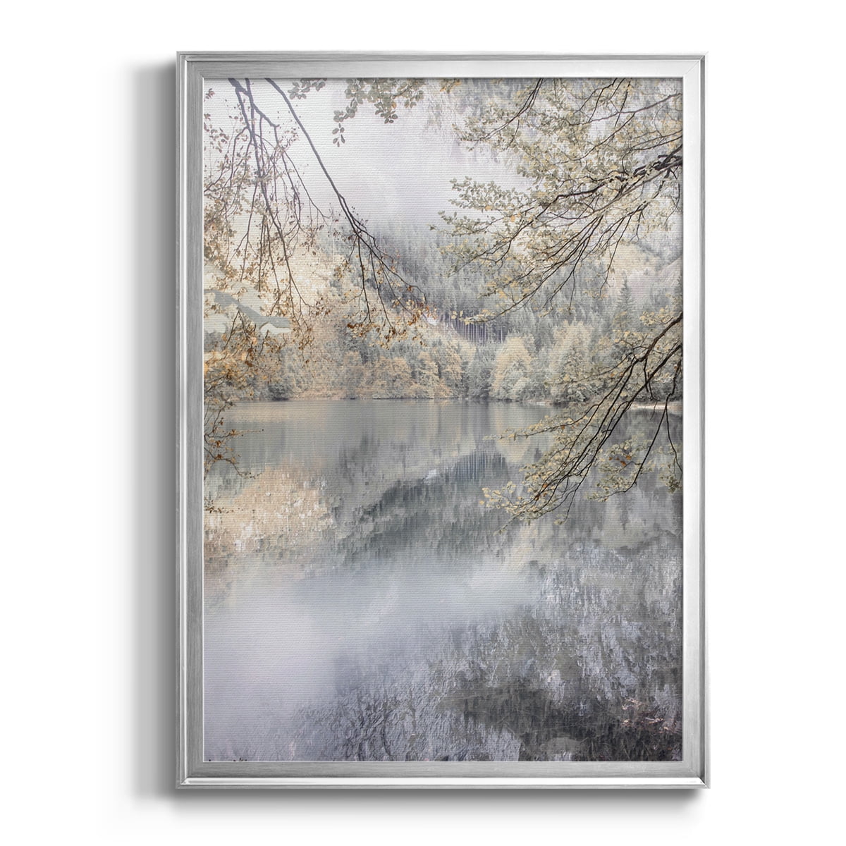 Misty Lake Premium Framed Print - Ready to Hang