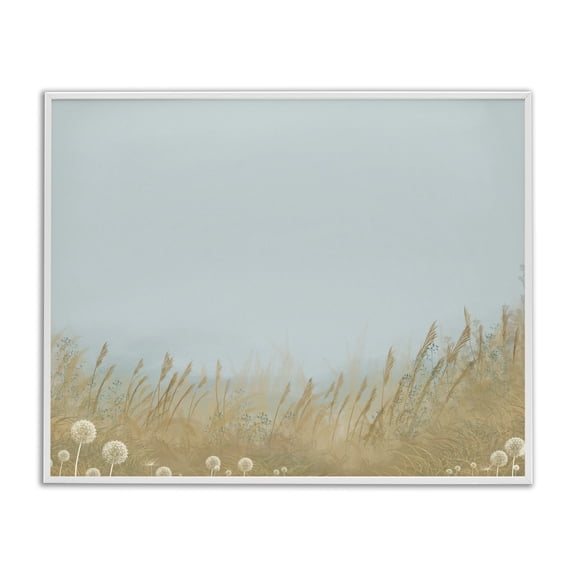 Misty Meadows Blowing in Wind White Framed Giclee Art, design by Renel Peters
