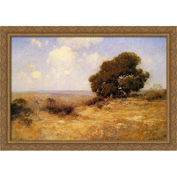Misty Morning 40x28 Large Gold Ornate Wood Framed Canvas Art by Robert Julian Onderdonk